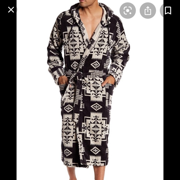 Pendleton Jacquard Terry Chief Joseph Bathrobe M/L - Picture 4 of 14